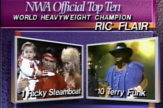 Terry Funk hoped to take Ricky Steamboat's #1 contenders in this match